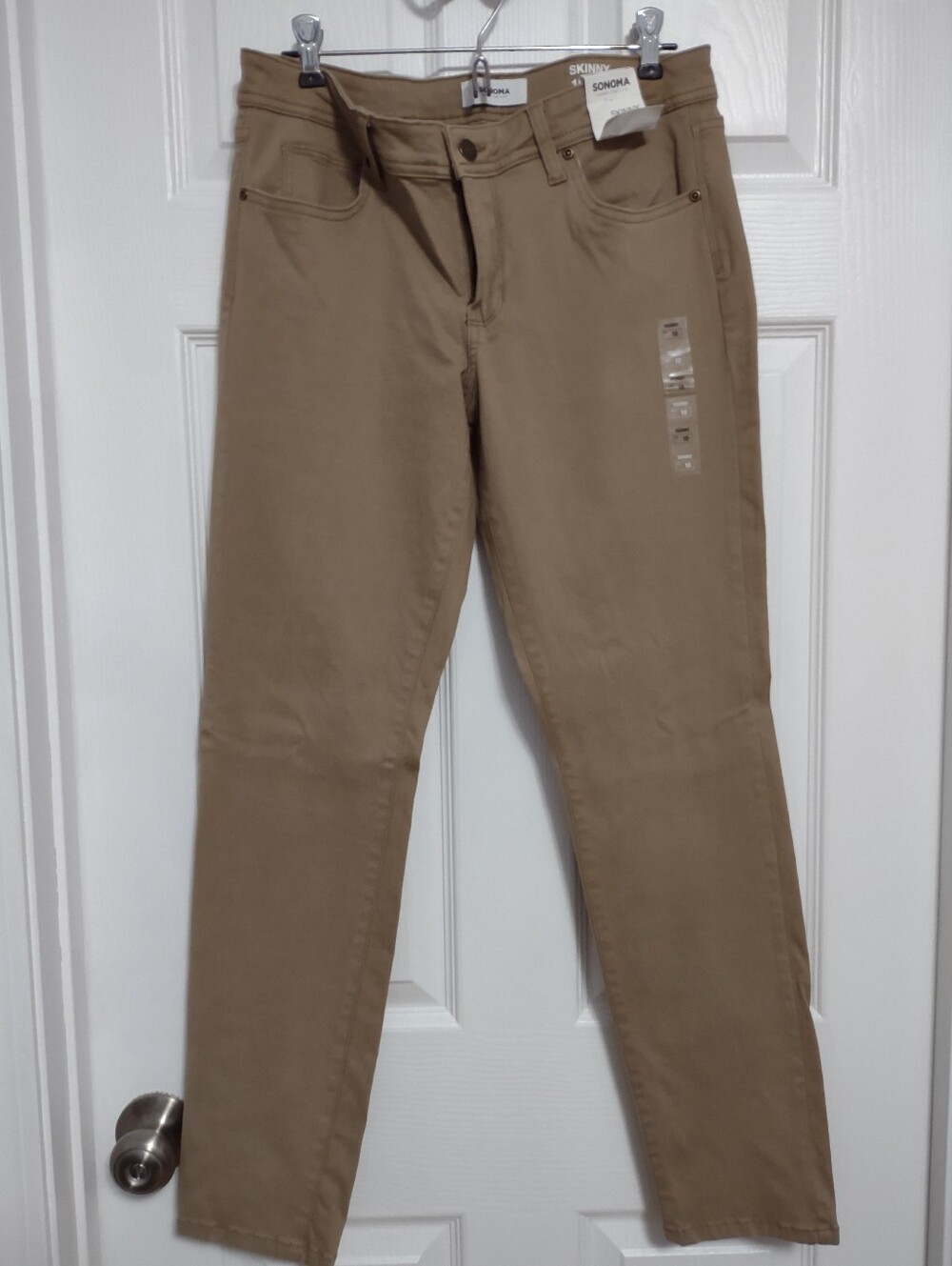 Lower Price!*Skinny Midrise Zip Front TAN Pants(10)